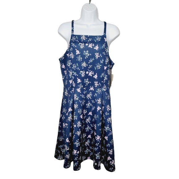 NWT Copper Key Floral Navy Summer Dress - Picture 1 of 9